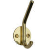 Heritage Brass Modern Hat & Coat Hook (90Mm Height), Polished Brass