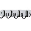 Heritage Brass Coat Hooks On Plate (223Mm Width), Polished Chrome
